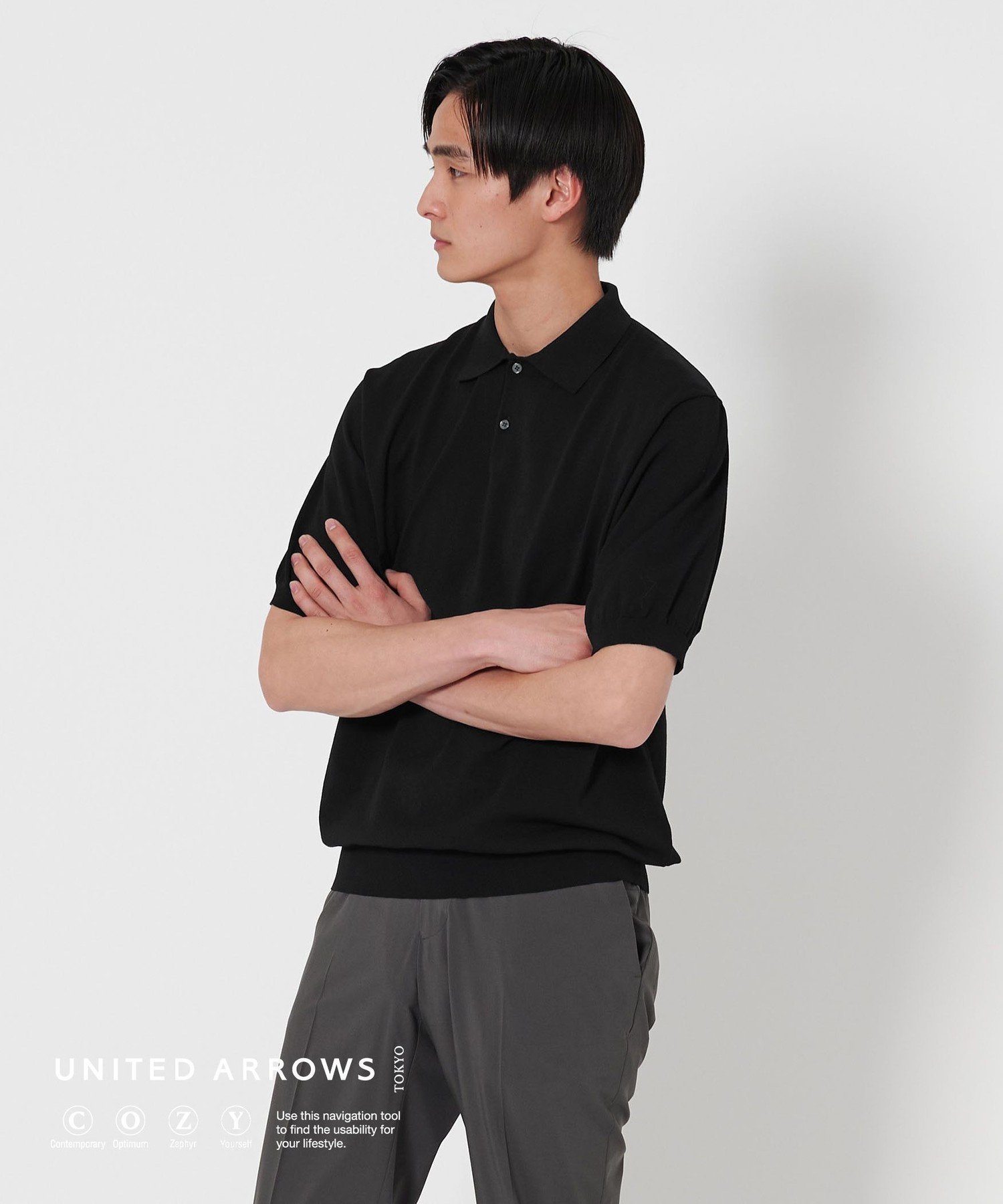 【ユナイテッドアローズ/UNITED ARROWS / MEN】のショートスリーブ ニットポロシャツ UA COZY -ウォッシャブル・抗菌防臭- インテリア・キッズ・メンズ・レディースファッション・服の通販 founy(ファニー) 　ファッション　Fashion　メンズファッション　Fashion for Men　インナー　Innerwear　クラシカル　Classical, Vintage-Inspired　抗菌　Antibacterial, Bacteria-Resistant　ショート　Short, Short Length　ジャケット　Jacket, Outerwear　ストレッチ　Stretch, Stretchy Fabric　スリーブ　Sleeve, Long Sleeve / Short Sleeve　セットアップ　Set-Up, Coordinated Outfit　デニム　Denim, Jeans Material　ポロシャツ　Polo Shirt, Collared Tee　おすすめ　Recommended / Our Picks　エレガント 上品　Elegant　ビジネス 仕事 通勤　Business / Work / Commuting　BLACK|ID: prp329100004529126 ipo3291000000032763425