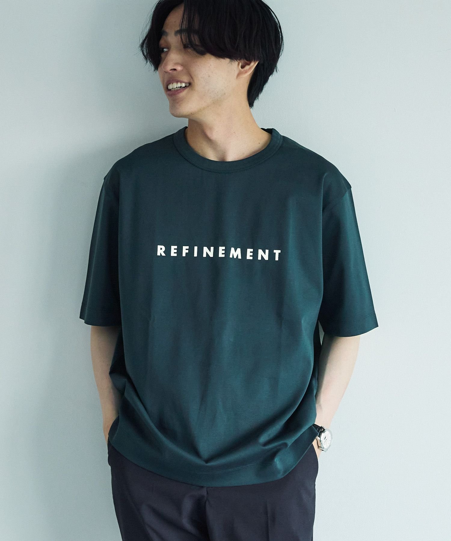 【グローバルワーク/GLOBAL WORK / MEN】の宮沢氷魚さん着用/リッチクリーンTシャツ/プリント/半袖/288193 インテリア・キッズ・メンズ・レディースファッション・服の通販 founy(ファニー) 　ファッション　Fashion　メンズファッション　MEN　おすすめ　Recommend　グラフィック　Graphic　シルク　Silk　シルケット　Mercerization　ジャケット　Jacket　スリット　Slit　プリント　Print　リラックス　Relax　エレガント 上品　Elegant　半袖　Short Sleeve　グリーン*長ロゴ78|ID: prp329100004529128 ipo3291000000032305495