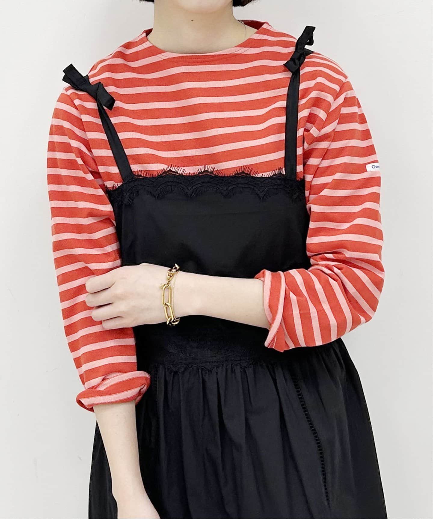 【スローブ イエナ/SLOBE IENA】のORCIVAL/オーシバル クルーネックプルオーバー #B259 インテリア・キッズ・メンズ・レディースファッション・服の通販 founy(ファニー) 　ファッション　Fashion　レディースファッション　WOMEN　トップス・カットソー　Tops/Tshirt　プルオーバー　Pullover　レッド|ID: prp329100004529156 ipo3291000000032023789