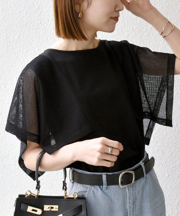 【シップス フォー ウィメン/SHIPS】のSHIPS any 手洗い可能 メッシュ シアー ハンカチ スリーブ ドッキング TEE インテリア・キッズ・メンズ・レディースファッション・服の通販 founy(ファニー) https://founy.com/ ファッション Fashion レディースファッション Fashion for Women 洗える Machine Washable カットソー Cut and Sewn Top シアー Sheer, See-Through シンプル Simple, Minimal スクエア Square, Square Shape スラックス Slacks, Dress Pants スリーブ Sleeve, Long Sleeve / Short Sleeve デニム Denim, Jeans Material トレンド Trend, Trending Now ドッキング Docking, Mixed Material 定番 Standard, Basic Item ハンカチ Handkerchief, Hanky ミックス Mix, Mixed Style メッシュ Mesh, Net Fabric おすすめ Recommended / Our Picks 2025年 2025 2025春夏・S/S Spring/Summer 2025 SS25 |ID: prp329100004529187 ipo3291000000033458652