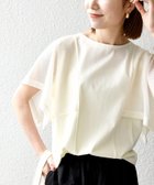 【シップス フォー ウィメン/SHIPS】のSHIPS any 手洗い可能 メッシュ シアー ハンカチ スリーブ ドッキング TEE オフホワイト|ID: prp329100004529187 ipo3291000000033458654