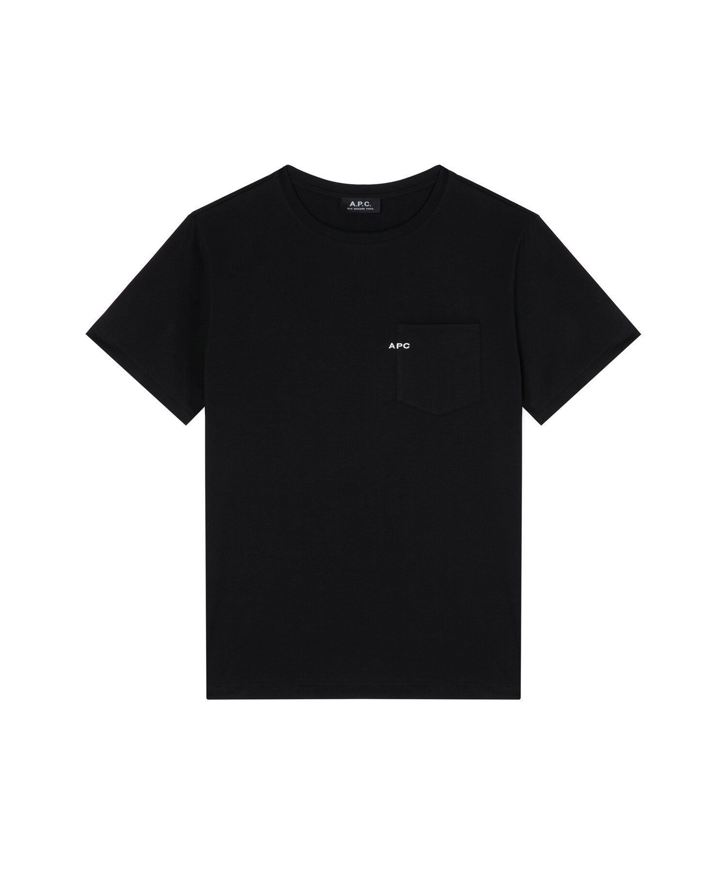 【アーペーセー/A.P.C.】の刺繍入りポケットTシャツ インテリア・キッズ・メンズ・レディースファッション・服の通販 founy(ファニー) 　ファッション　Fashion　レディースファッション　Fashion for Women　トップス・カットソー　Cut & Sew Tops　シャツ・ブラウス・オフィスカジュアル　Elegant Blouses & Button-Ups　ロングTシャツ・Tシャツ　Longline T-Shirts & Tees　ストレート　Straight, Straight Cut　トリミング　Trimming, Decorative Edge　バイアス　Bias, Diagonal Cut　パッチ　Patch, Appliqué　ポケット　Pocket, Pocket Detail　半袖　Short Sleeve, Half Sleeve　黒|ID: prp329100004529201 ipo3291000000032626269