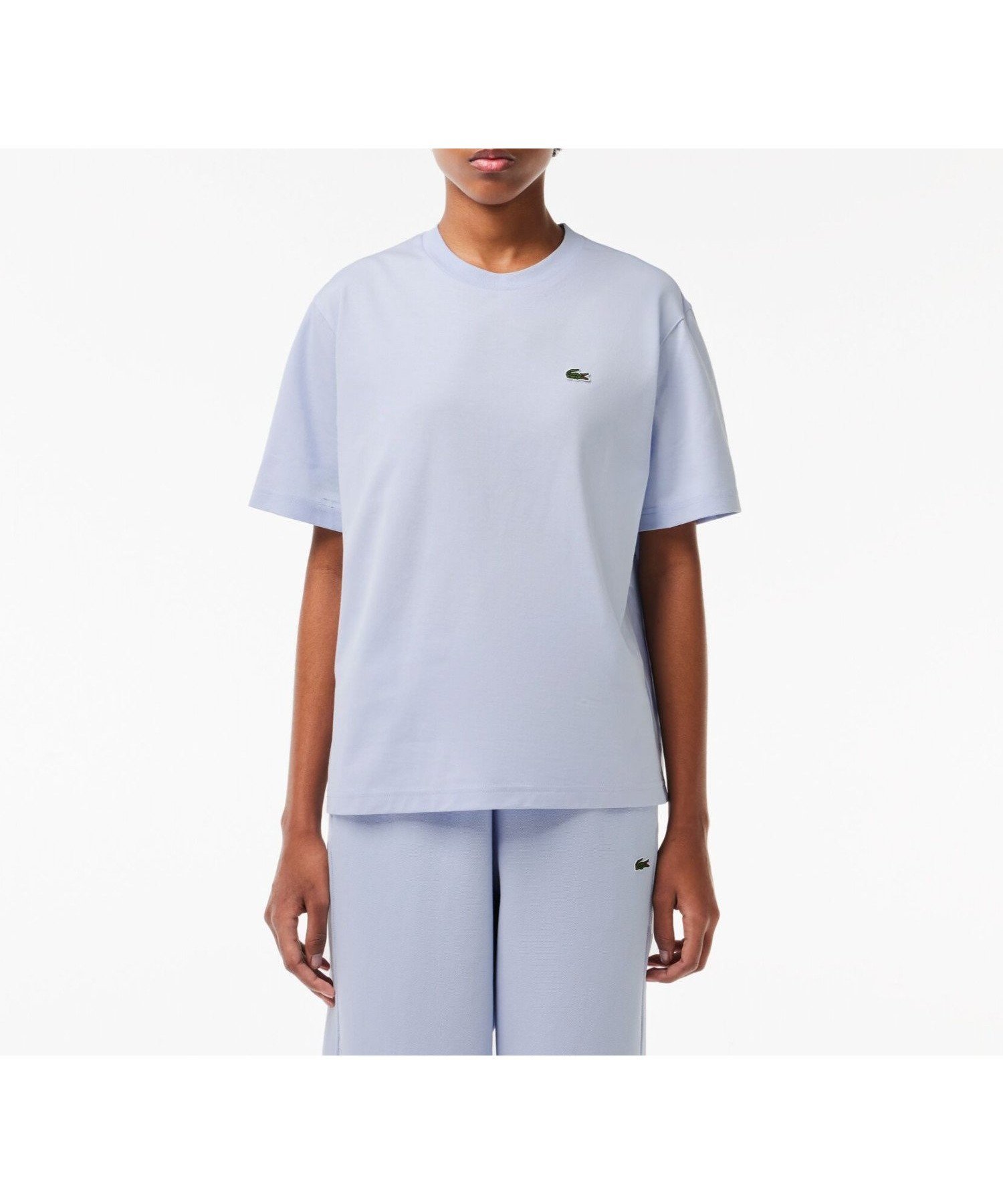 【ラコステ/LACOSTE】のハイクオリティ ピマコットン仕立て ワンポイントソフトタッチ半袖Tシャツ インテリア・キッズ・メンズ・レディースファッション・服の通販 founy(ファニー) 　ファッション　Fashion　レディースファッション　WOMEN　トップス・カットソー　Tops/Tshirt　シャツ/ブラウス　Shirts/Blouses　ロング / Tシャツ　T-Shirts　トレンド　Trend　ベーシック　Basic　リラックス　Relax　ワンポイント　One Point　半袖　Short Sleeve　ライトブルー|ID: prp329100004529208 ipo3291000000032023963