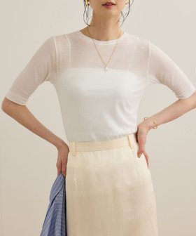 【ロペ/ROPE'】のシアーフライス5分袖プルオーバー 人気、トレンドファッション・服の通販 founy(ファニー) ファッション Fashion レディースファッション WOMEN トップス・カットソー Tops/Tshirt プルオーバー Pullover おすすめ Recommend カットソー Cut And Sew シアー Sheer シンプル Simple トレンド Trend フィット Fit ポケット Pocket リラックス Relax |ID:prp329100004529221
