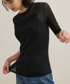 【ロペ/ROPE'】のシアーフライス5分袖プルオーバー 人気、トレンドファッション・服の通販 founy(ファニー) ファッション Fashion レディースファッション WOMEN トップス・カットソー Tops/Tshirt プルオーバー Pullover おすすめ Recommend カットソー Cut And Sew シアー Sheer シンプル Simple トレンド Trend フィット Fit ポケット Pocket リラックス Relax thumbnail ブラック(01)|ID: prp329100004529221 ipo3291000000032024022