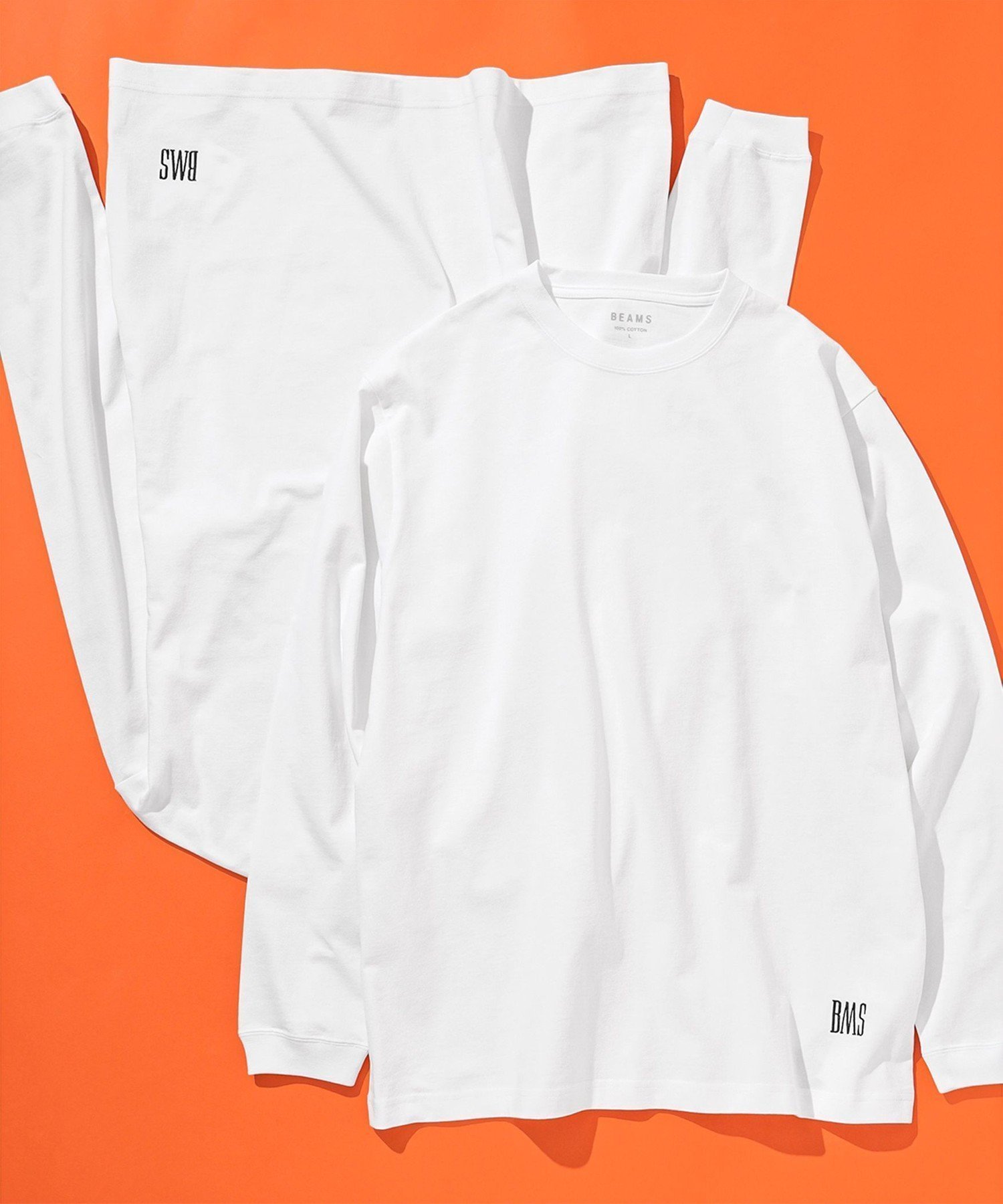 【ビームス/BEAMS / MEN】のBMSロゴ ベーシック ロングスリーブ Tシャツ 25SS インテリア・キッズ・メンズ・レディースファッション・服の通販 founy(ファニー) 　ファッション　Fashion　メンズファッション　Fashion for Men　インナー　Innerwear　スリーブ　Sleeve, Long Sleeve / Short Sleeve　フィット　Fit, Slim Fit　ベーシック　Basic, Essential　ロング　Long, Long-Length　2025年　2025　2025春夏・S/S　Spring/Summer 2025 SS25　WHITE|ID: prp329100004529224 ipo3291000000033403545