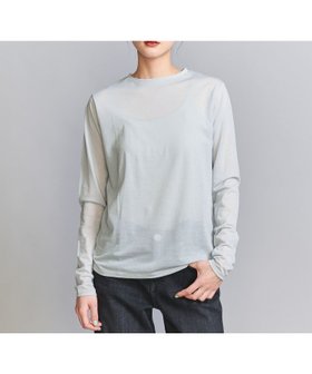 【ビューティ&ユース ユナイテッドアローズ/BEAUTY&YOUTH / UNITED ARROWS】のコットンナイロン天竺 シアー クルーネック Tシャツ 人気、トレンドファッション・服の通販 founy(ファニー) ファッション Fashion レディースファッション Fashion for Women トップス・カットソー Cut & Sew Tops シャツ・ブラウス・オフィスカジュアル Elegant Blouses & Button-Ups ロングTシャツ・Tシャツ Longline T-Shirts & Tees おすすめ Recommended / Our Picks インナー Innerwear カットソー Cut and Sewn Top カーディガン Cardigan, Knitwear シアー Sheer, See-Through ジャケット Jacket, Outerwear スリーブ Sleeve, Long Sleeve / Short Sleeve トレンド Trend, Trending Now フェミニン Feminine, Girly ロング Long, Long-Length 定番 Standard, Basic Item |ID:prp329100004529232