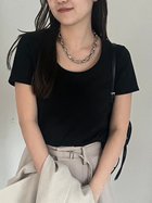 【フレイ アイディー/FRAY I.D】のラウンドネックTシャツ BLK[009]|ID: prp329100004529250 ipo3291000000032024142