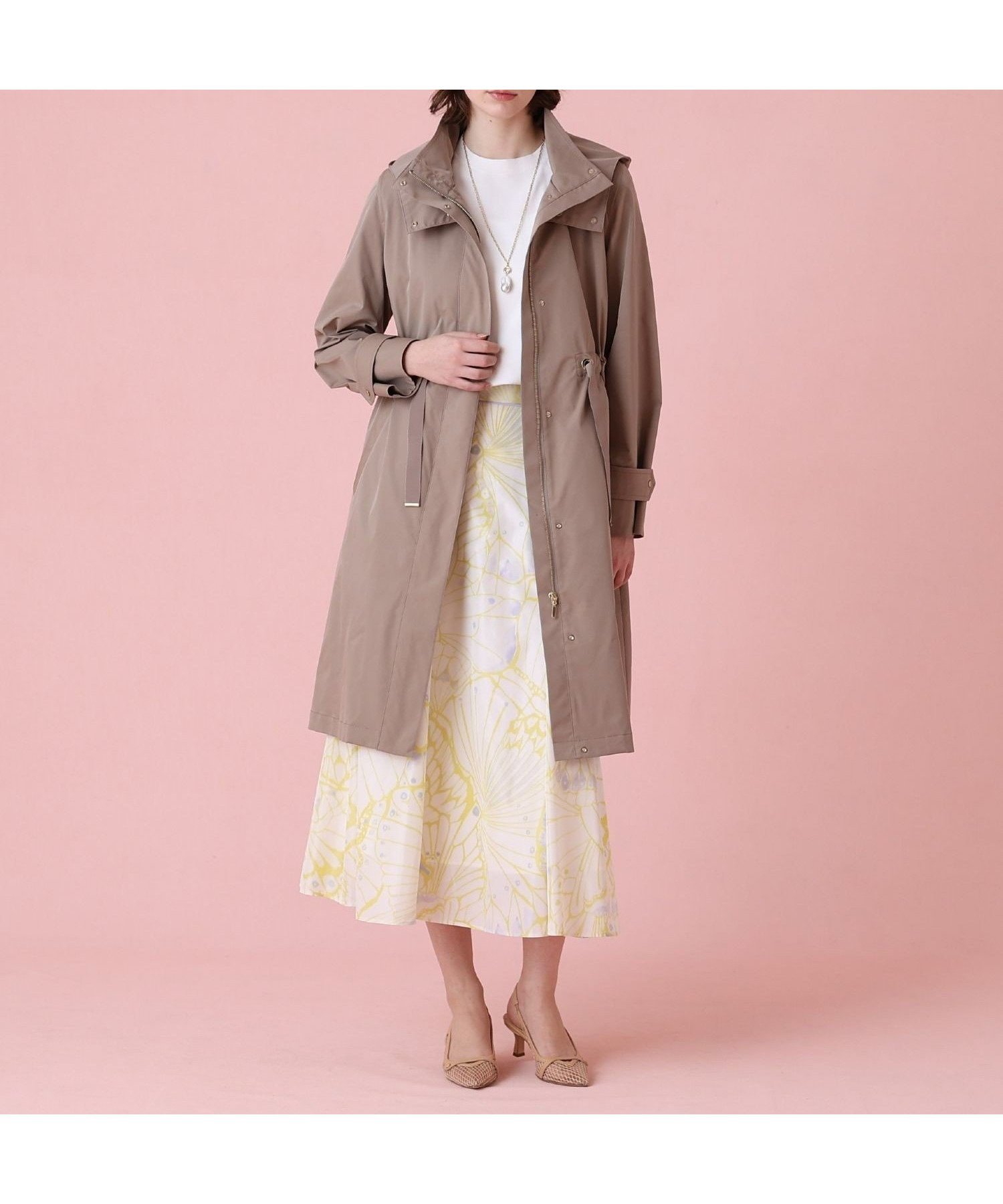 【アナイ/ANAYI】のブライトツイルライナー付きモッズコート インテリア・キッズ・メンズ・レディースファッション・服の通販 founy(ファニー) 　ファッション　Fashion　レディースファッション　WOMEN　アウター　Coat Outerwear　コート　Coats　モッズ/フィールドコート　Mods Coats/Field Coats　キルティング　Quilting　キルト　Quilt　ギャザー　Gather　ジャージー　Jersey　スタンド　Stand　スリーブ　Sleeve　フロント　Front　防寒　Cold Protection　モッズコート　Mod Coat　ライナー　Liner　リボン　Ribbon　ロング　Long　S/S・春夏　Ss・Spring/Summer　夏　Summer　mocha|ID: prp329100004529262 ipo3291000000032024195
