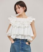 【カレンソロジー/Curensology】のポプリンラッフルブラウス ホワイト02|ID: prp329100004529273 ipo3291000000032024237