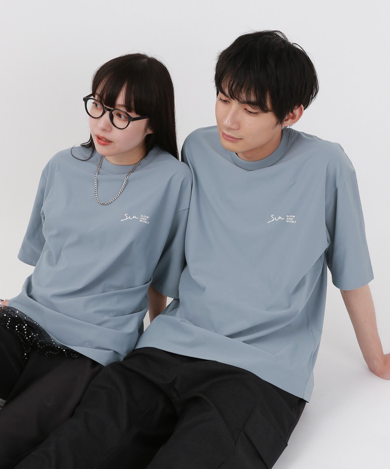 【グローバルワーク/GLOBAL WORK】のサラサラ快適DRYプリントTシャツ/半袖/288117 インテリア・キッズ・メンズ・レディースファッション・服の通販 founy(ファニー) 　ファッション　Fashion　レディースファッション　Fashion for Women　トップス・カットソー　Cut & Sew Tops　シャツ・ブラウス・オフィスカジュアル　Elegant Blouses & Button-Ups　ロングTシャツ・Tシャツ　Longline T-Shirts & Tees　おすすめ　Recommended / Our Picks　プリント　Print, Printed Pattern　リラックス　Relax, Relaxed Fit　エレガント 上品　Elegant　半袖　Short Sleeve, Half Sleeve　吸水　Absorbent, Quick-Dry　抗菌　Antibacterial, Bacteria-Resistant　ブルー*胸ロゴ84|ID: prp329100004529307 ipo3291000000032728008