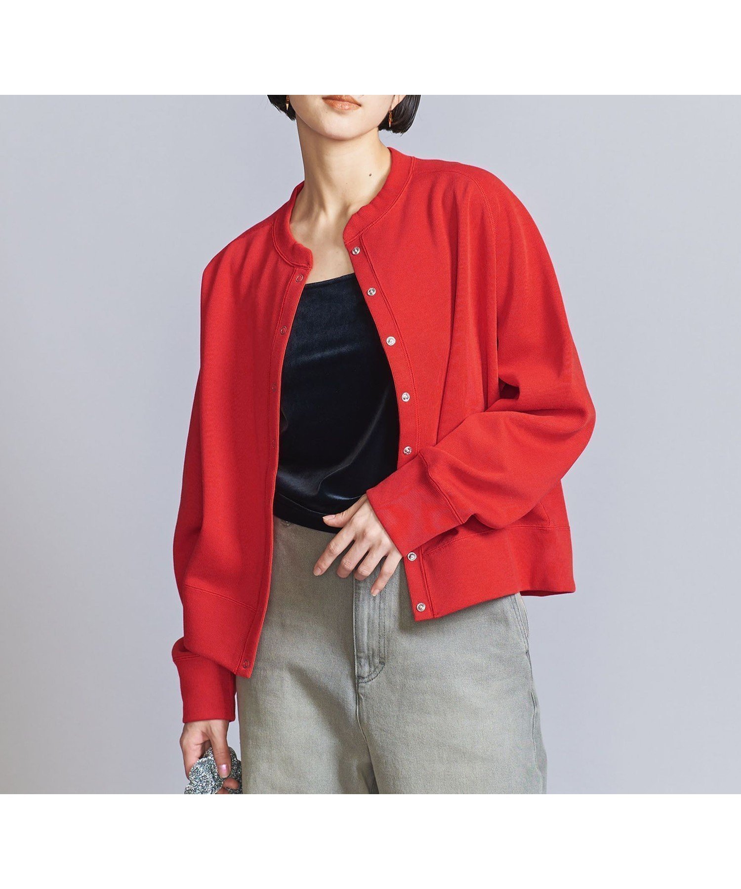 【ビューティ&ユース ユナイテッドアローズ/BEAUTY&YOUTH / UNITED ARROWS】のダブルフェイス リングボタンカーディガン -ウォッシャブル- インテリア・キッズ・メンズ・レディースファッション・服の通販 founy(ファニー) 　ファッション　Fashion　レディースファッション　WOMEN　トップス・カットソー　Tops/Tshirt　カーディガン　Cardigans　ウォッシャブル　Washable　カットソー　Cut And Sew　ダブル　Double　定番　Standard　人気　Popularity　フェイス　Face　フロント　Front　プリント　Print　ベーシック　Basic　ボーダー　Border　羽織　Haori　ロング　Long　RED|ID: prp329100004529310 ipo3291000000032381082