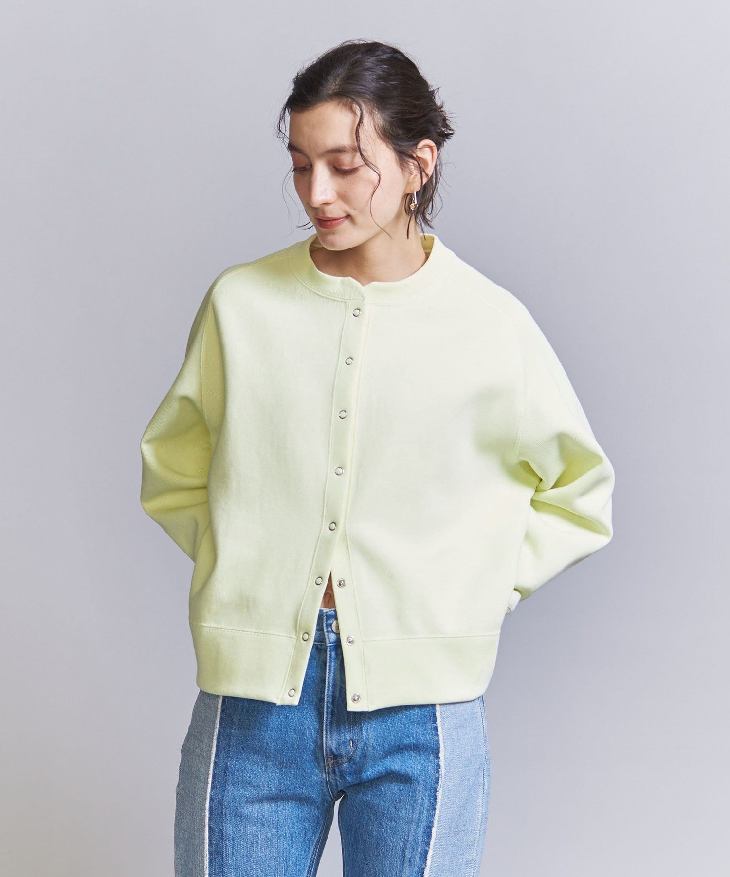 【ビューティ&ユース ユナイテッドアローズ/BEAUTY&YOUTH / UNITED ARROWS】のダブルフェイス リングボタンカーディガン -ウォッシャブル- インテリア・キッズ・メンズ・レディースファッション・服の通販 founy(ファニー) 　ファッション　Fashion　レディースファッション　WOMEN　トップス・カットソー　Tops/Tshirt　カーディガン　Cardigans　ウォッシャブル　Washable　カットソー　Cut And Sew　ダブル　Double　定番　Standard　人気　Popularity　フェイス　Face　フロント　Front　プリント　Print　ベーシック　Basic　ボーダー　Border　羽織　Haori　ロング　Long　LIME|ID: prp329100004529310 ipo3291000000032381089