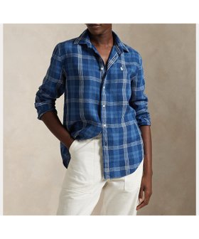 【ラルフローレン/RALPH LAUREN】のクラシック フィット チェック リネン シャツ 人気、トレンドファッション・服の通販 founy(ファニー) ファッション Fashion レディースファッション WOMEN トップス・カットソー Tops/Tshirt シャツ/ブラウス Shirts/Blouses カフス Cuffs クラシック Classic ストレート Straight チェック Check フィット Fit プリーツ Pleats ボックス Box ヨーク Yoke ラウンド Round リネン Linen 長袖 Long Sleeve |ID:prp329100004529319