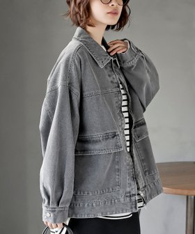 【アールピーエス/rps】のBIGデニムブルゾン 人気、トレンドファッション・服の通販 founy(ファニー) ファッション Fashion レディースファッション WOMEN アウター Coat Outerwear ブルゾン Blouson/Jackets デニム Denim ビッグ Big フラップ Flap フロント Front ブルゾン Blouson ポケット Pocket ロング Long |ID:prp329100004529336