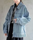 【アールピーエス/rps】のBIGデニムブルゾン 人気、トレンドファッション・服の通販 founy(ファニー) ファッション Fashion レディースファッション WOMEN アウター Coat Outerwear ブルゾン Blouson/Jackets デニム Denim ビッグ Big フラップ Flap フロント Front ブルゾン Blouson ポケット Pocket ロング Long thumbnail ブルー|ID: prp329100004529336 ipo3291000000032024495