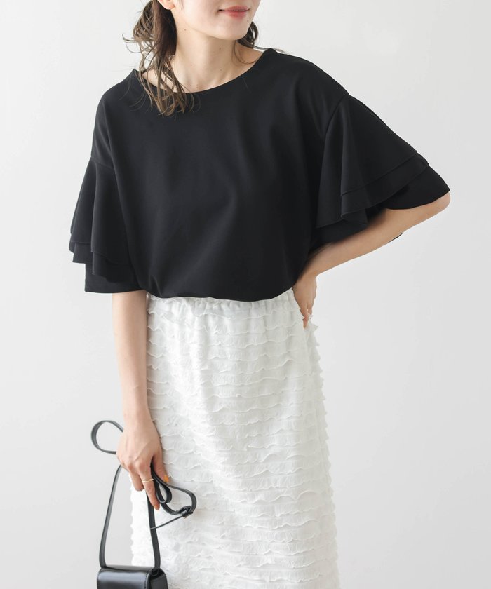 【その他のブランド/Other】のラッフル袖プルオーバー インテリア・キッズ・メンズ・レディースファッション・服の通販 founy(ファニー) https://founy.com/ ファッション Fashion レディースファッション WOMEN トップス・カットソー Tops/Tshirt プルオーバー Pullover おすすめ Recommend ラッフル Raffle 楽ちん Easy |ID: prp329100004529344 ipo3291000000032024526
