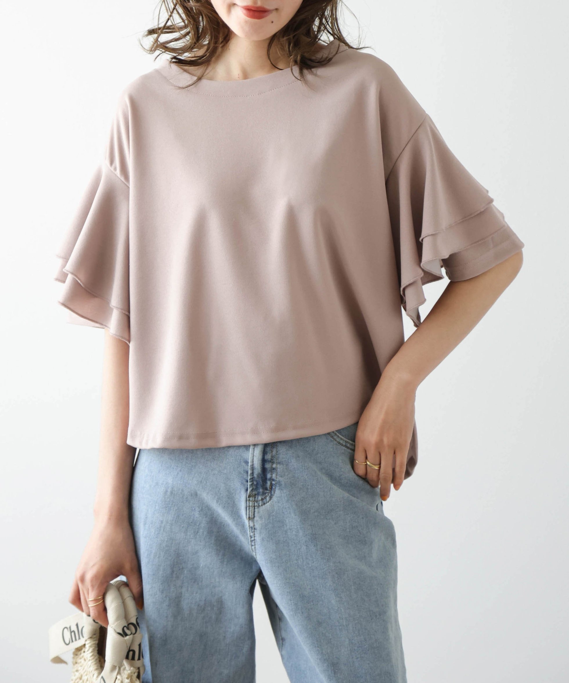 【その他のブランド/Other】のラッフル袖プルオーバー インテリア・キッズ・メンズ・レディースファッション・服の通販 founy(ファニー) 　ファッション　Fashion　レディースファッション　WOMEN　トップス・カットソー　Tops/Tshirt　プルオーバー　Pullover　おすすめ　Recommend　ラッフル　Raffle　楽ちん　Easy　ピンク|ID: prp329100004529344 ipo3291000000032024533