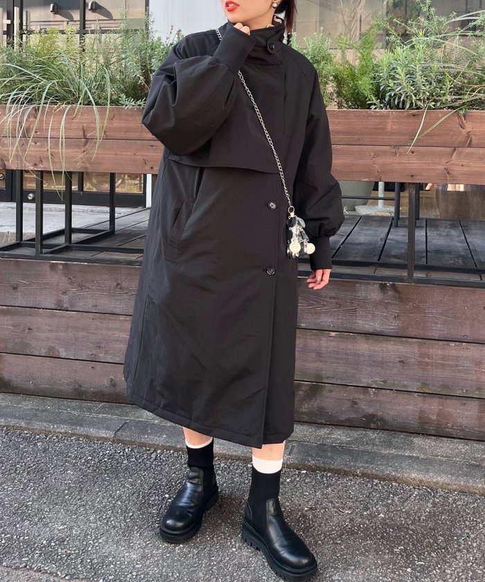 【チャオパニックティピー/CIAOPANIC TYPY】の2WAYスタンドカラーボリュームスリーブロングコート インテリア・キッズ・メンズ・レディースファッション・服の通販 founy(ファニー) https://founy.com/ ファッション Fashion レディースファッション WOMEN アウター Coat Outerwear コート Coats インナー Inner キルト Quilt スタンド Stand スリーブ Sleeve トレンド Trend ハイネック High Neck パーカー Hoodie マニッシュ Mannish ロング Long ワイド Wide おすすめ Recommend |ID: prp329100004529345 ipo3291000000032024535