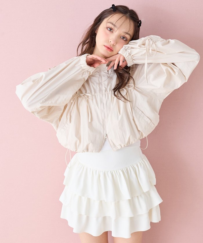 【イング/INGNI】のINGNI/ドロストリボンNyブルゾン インテリア・キッズ・メンズ・レディースファッション・服の通販 founy(ファニー) https://founy.com/ ファッション Fashion レディースファッション WOMEN アウター Coat Outerwear ブルゾン Blouson/Jackets ガーリー Girly ギャザー Gather コンパクト Compact シャーリング Shirring ショート Short スタンド Stand ダブル Double トレンド Trend ドローコード Draw Cord ハイネック High Neck バランス Balance パーカー Hoodie フェミニン Feminine フロント Front ブルゾン Blouson ボトム Bottom ポケット Pocket 羽織 Haori リボン Ribbon おすすめ Recommend |ID: prp329100004529348 ipo3291000000032024543