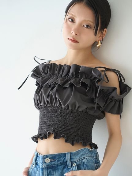 【リリーブラウン/Lily Brown】の2wayデコルテフリルトップス インテリア・キッズ・メンズ・レディースファッション・服の通販 founy(ファニー) https://founy.com/ ファッション Fashion レディースファッション WOMEN トップス・カットソー Tops/Tshirt オフショルダー Off Shoulder シャーリング Shirring セットアップ Set Up デコルテ Decolletage ドット Dot フィット Fit フリル Frills リラックス Relax 無地 Plain Color |ID: prp329100004529352 ipo3291000000032082458