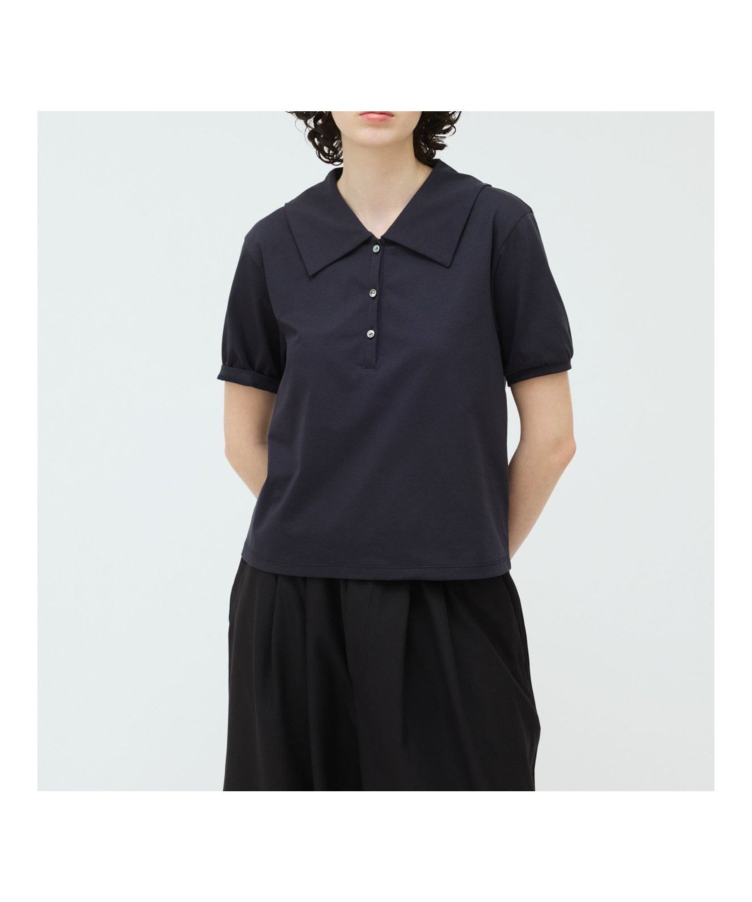 【マーコート/MARcourt】のmizuiro ind ワイドカラーポロシャツ 人気、トレンドファッション・服の通販 founy(ファニー) 　ファッション　Fashion　レディースファッション　WOMEN　トップス・カットソー　Tops/Tshirt　シャツ/ブラウス　Shirts/Blouses　ポロシャツ　Polo Shirts　カットソー　Cut And Sew　プレミアム　Premium　ベーシック　Basic　ポケット　Pocket　ポロシャツ　Polo Shirt　ワイド　Wide　夏　Summer　無地　Plain Color　 other-1|ID: prp329100004529354 ipo3291000000032024568