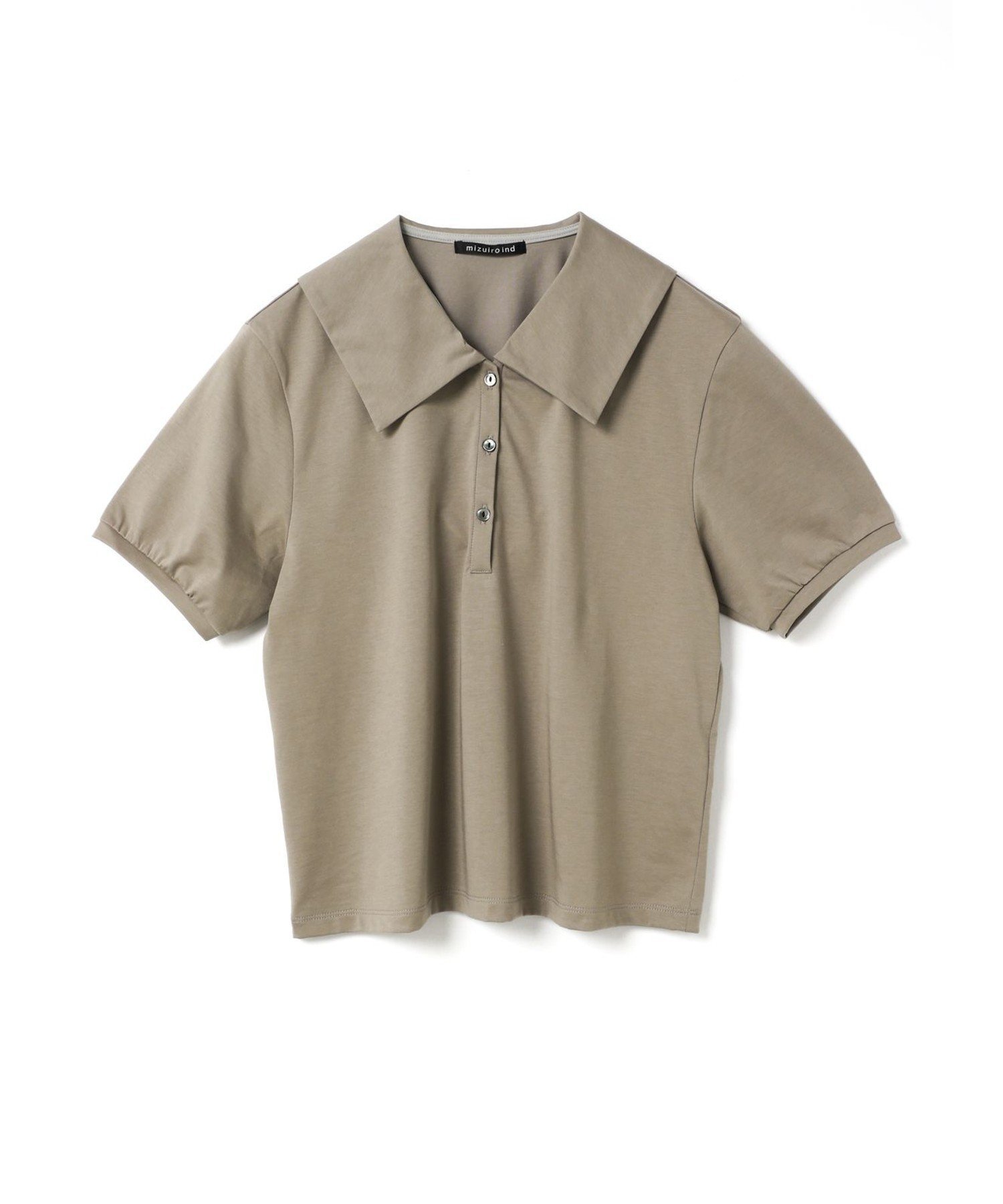 【マーコート/MARcourt】のmizuiro ind ワイドカラーポロシャツ インテリア・キッズ・メンズ・レディースファッション・服の通販 founy(ファニー) 　ファッション　Fashion　レディースファッション　WOMEN　トップス・カットソー　Tops/Tshirt　シャツ/ブラウス　Shirts/Blouses　ポロシャツ　Polo Shirts　カットソー　Cut And Sew　プレミアム　Premium　ベーシック　Basic　ポケット　Pocket　ポロシャツ　Polo Shirt　ワイド　Wide　夏　Summer　無地　Plain Color　ダークベージュ|ID: prp329100004529354 ipo3291000000032024574