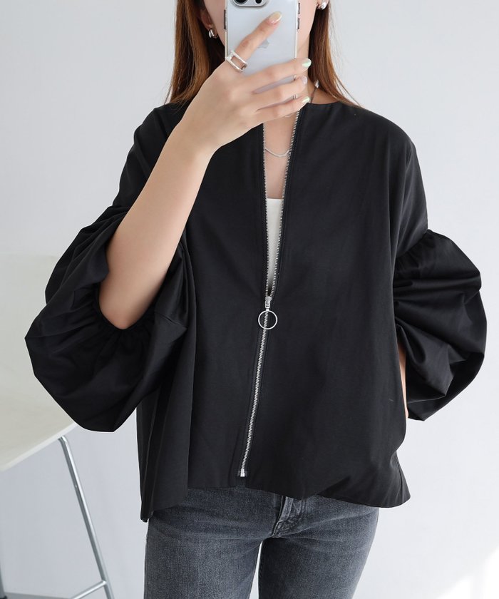 【その他のブランド/Other】の袖ボリュームブルゾン インテリア・キッズ・メンズ・レディースファッション・服の通販 founy(ファニー) https://founy.com/ ファッション Fashion レディースファッション WOMEN アウター Coat Outerwear ブルゾン Blouson/Jackets おすすめ Recommend インナー Inner シンプル Simple スリーブ Sleeve ブルゾン Blouson ポケット Pocket |ID: prp329100004529369 ipo3291000000032024645