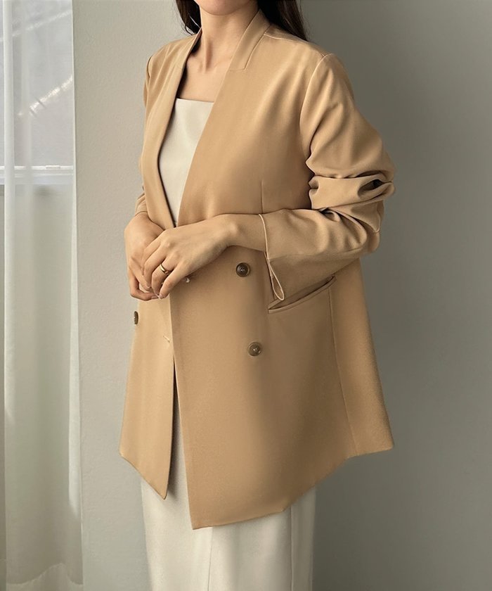 【ジュノア/JUNOAH】のlouere ノーカラージャケット インテリア・キッズ・メンズ・レディースファッション・服の通販 founy(ファニー) https://founy.com/ ファッション Fashion レディースファッション Fashion for Women アウター Coat / Outerwear Collection レディースジャケット・軽アウター Jackets ノーカラージャケット / シンプル上品コーデ Collarless Jackets ジャケット Jacket, Outerwear |ID: prp329100004529371 ipo3291000000033900005