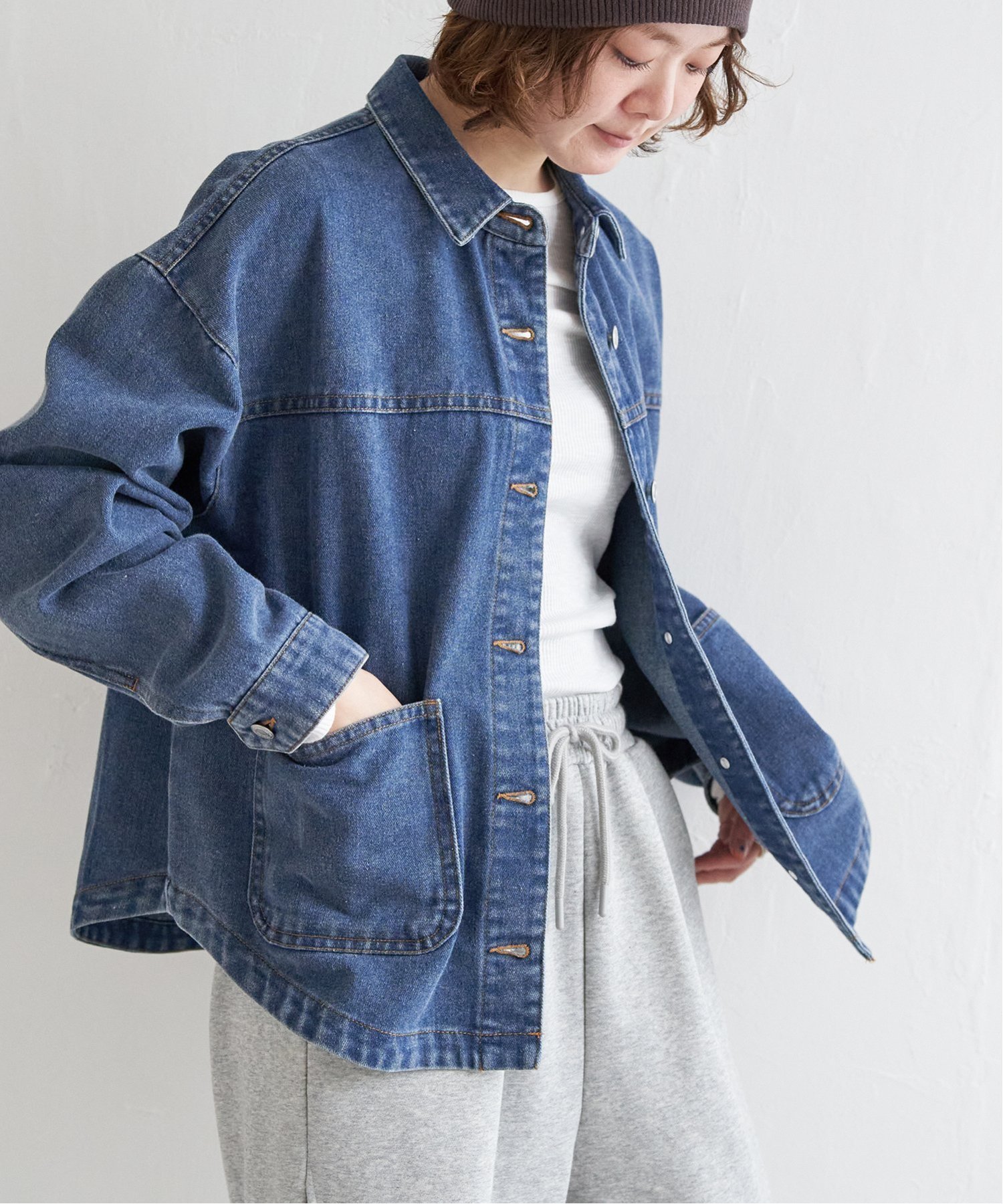 【ノッチ/notch】の【sweet web掲載】デニムシャツジャケット インテリア・キッズ・メンズ・レディースファッション・服の通販 founy(ファニー) 　雑誌掲載アイテム　Magazine Items　ファッション雑誌　Fashion Magazines　スウィート　Sweet　ファッション　Fashion　レディースファッション　WOMEN　アウター　Coat Outerwear　ジャケット　Jackets　インナー　Inner　キャミソール　Camisole　ジャケット　Jacket　デニム　Denim　ラウンド　Round　ロング　Long　雑誌　Magazine　ブルー|ID: prp329100004529383 ipo3291000000032024700