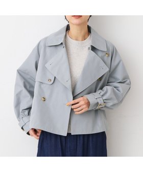 【デッサン/Dessin】の【洗える】ショートトレンチジャケット 人気、トレンドファッション・服の通販 founy(ファニー) ファッション Fashion レディースファッション WOMEN アウター Coat Outerwear ジャケット Jackets シャンブレー Chambray ストライプ Stripe スリーブ Sleeve ボトム Bottom ポケット Pocket ワイド Wide 洗える Washable |ID:prp329100004529392