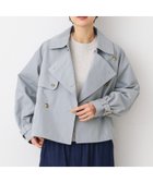 【デッサン/Dessin】の【洗える】ショートトレンチジャケット 人気、トレンドファッション・服の通販 founy(ファニー) ファッション Fashion レディースファッション WOMEN アウター Coat Outerwear ジャケット Jackets シャンブレー Chambray ストライプ Stripe スリーブ Sleeve ボトム Bottom ポケット Pocket ワイド Wide 洗える Washable thumbnail ライトグレー|ID: prp329100004529392 ipo3291000000032024730