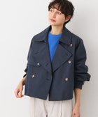 【デッサン/Dessin】の【洗える】ショートトレンチジャケット 人気、トレンドファッション・服の通販 founy(ファニー) ファッション Fashion レディースファッション WOMEN アウター Coat Outerwear ジャケット Jackets シャンブレー Chambray ストライプ Stripe スリーブ Sleeve ボトム Bottom ポケット Pocket ワイド Wide 洗える Washable thumbnail ネイビー|ID: prp329100004529392 ipo3291000000032024732