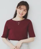【インデックス/INDEX】の《7色展開/XS-LLサイズ》ボートネックリブトップス【UV/洗濯機洗い可】 ボルドー|ID: prp329100004529393 ipo3291000000033955050