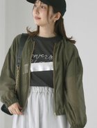【テチチ/Te chichi】のノーカラーシアーブルゾン 人気、トレンドファッション・服の通販 founy(ファニー) ファッション Fashion レディースファッション Ladies' Fashion Online アウター Coat Outerwear ブルゾン Blouson/Jackets シアー Sheer シンプル Simple スマート Smart ハイネック High Neck バランス Balance ブルゾン Blouson thumbnail カーキ|ID: prp329100004529404 ipo3291000000032610570