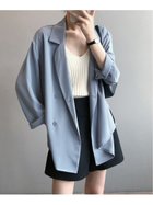 【ミニミニストア/miniministore】のスーツジャケット レディース ゆったり ブルー|ID: prp329100004529413 ipo3291000000032024814
