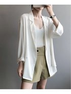【ミニミニストア/miniministore】のスーツジャケット レディース ゆったり ホワイト|ID: prp329100004529413 ipo3291000000032024815