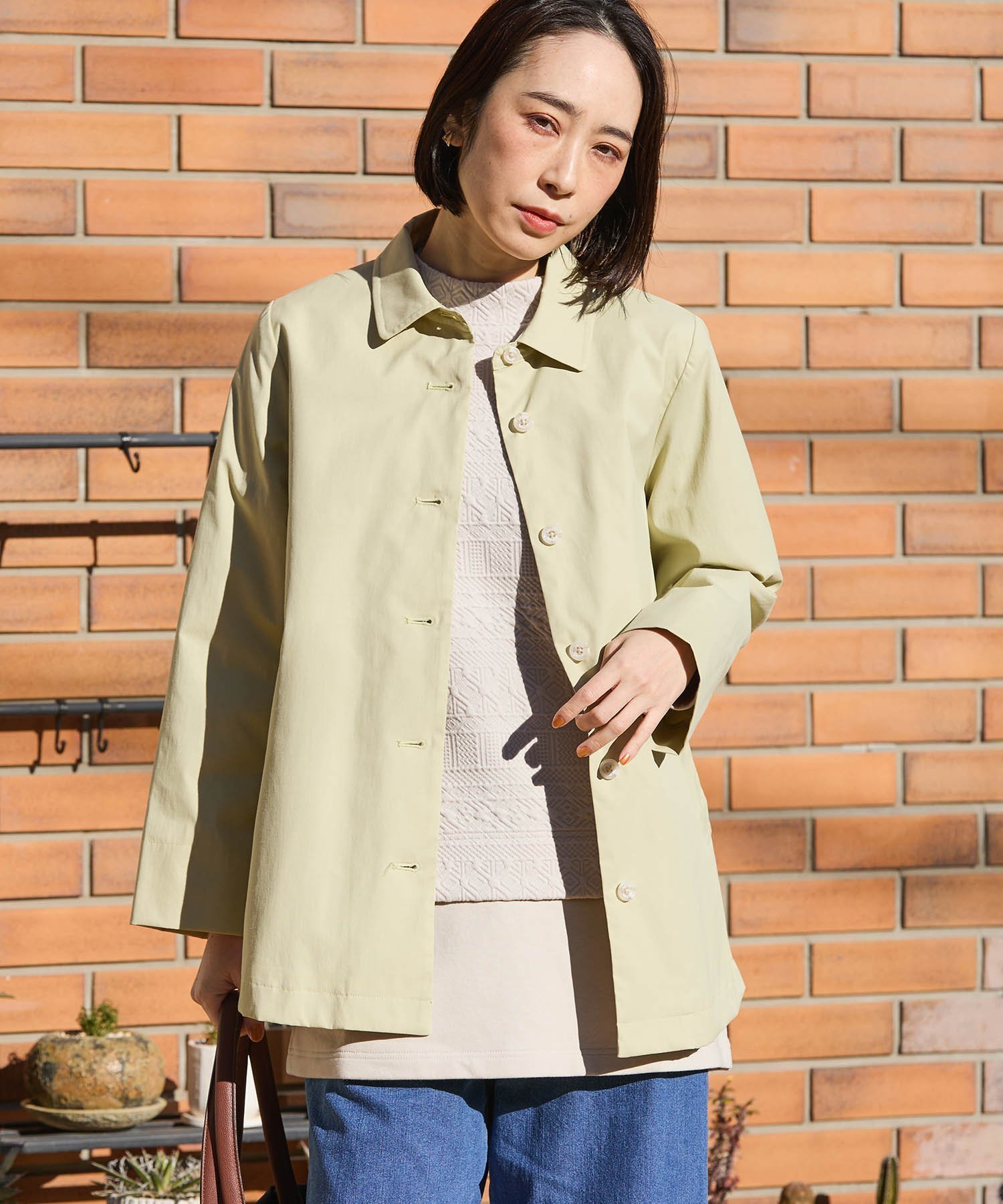 【デコイ/DECOY Since1981】の【防花粉】【はっ水】ステンカラーコート インテリア・キッズ・メンズ・レディースファッション・服の通販 founy(ファニー) 　ファッション　Fashion　レディースファッション　WOMEN　アウター　Coat Outerwear　コート　Coats　トレンド　Trend　フレア　Flare　グリーン|ID: prp329100004529415 ipo3291000000032024823