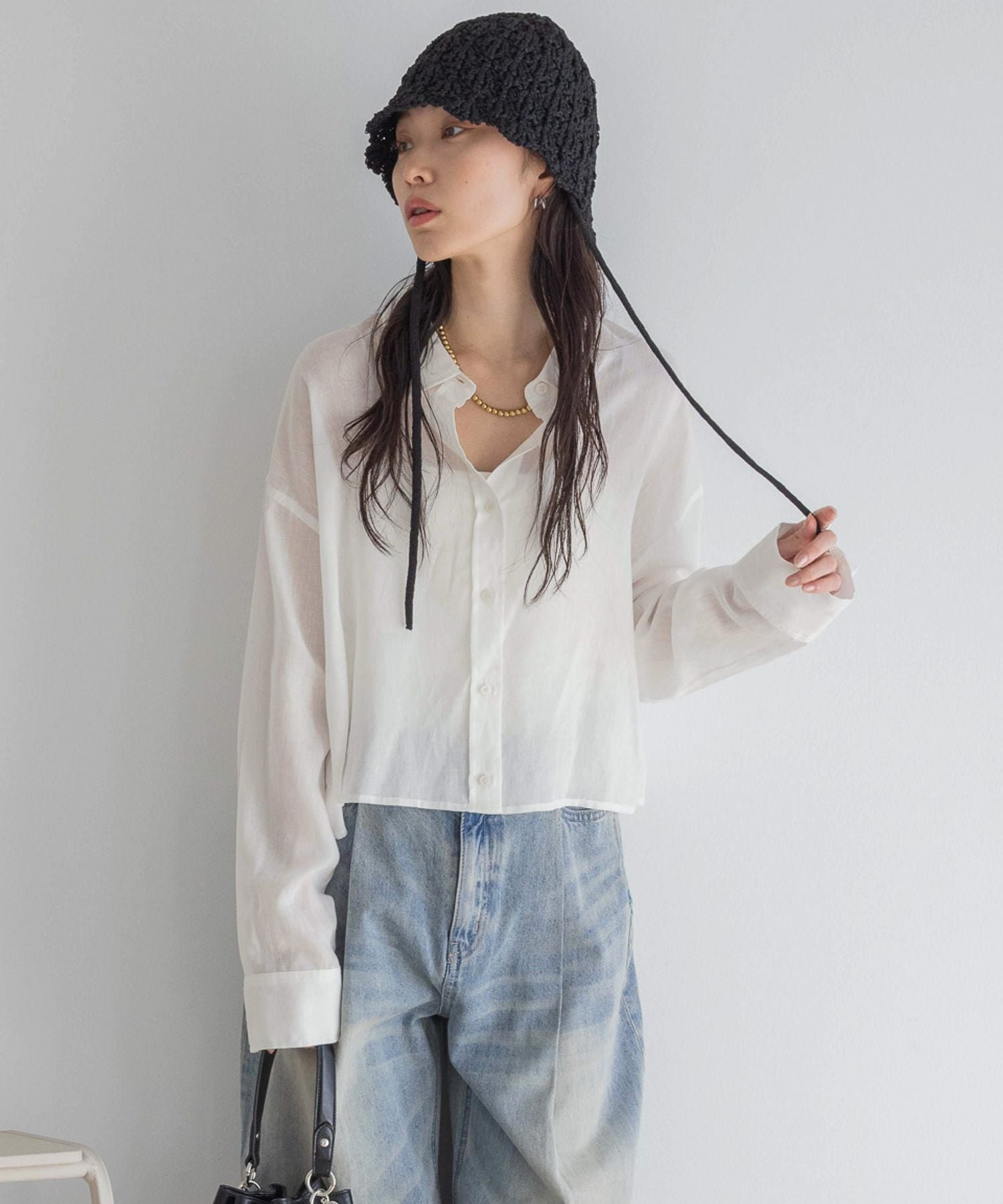 【ジーナシス/JEANASiS】のテンセルリネンシアーシャツ LS インテリア・キッズ・メンズ・レディースファッション・服の通販 founy(ファニー) 　ファッション　Fashion　レディースファッション　WOMEN　トップス・カットソー　Tops/Tshirt　シャツ/ブラウス　Shirts/Blouses　インナー　Inner　コンパクト　Compact　シアー　Sheer　シンプル　Simple　ジャケット　Jacket　ビッグ　Big　ビンテージ　Vintage　ボトム　Bottom　羽織　Haori　リネン　Linen　おすすめ　Recommend　ホワイト|ID: prp329100004529416 ipo3291000000032024829