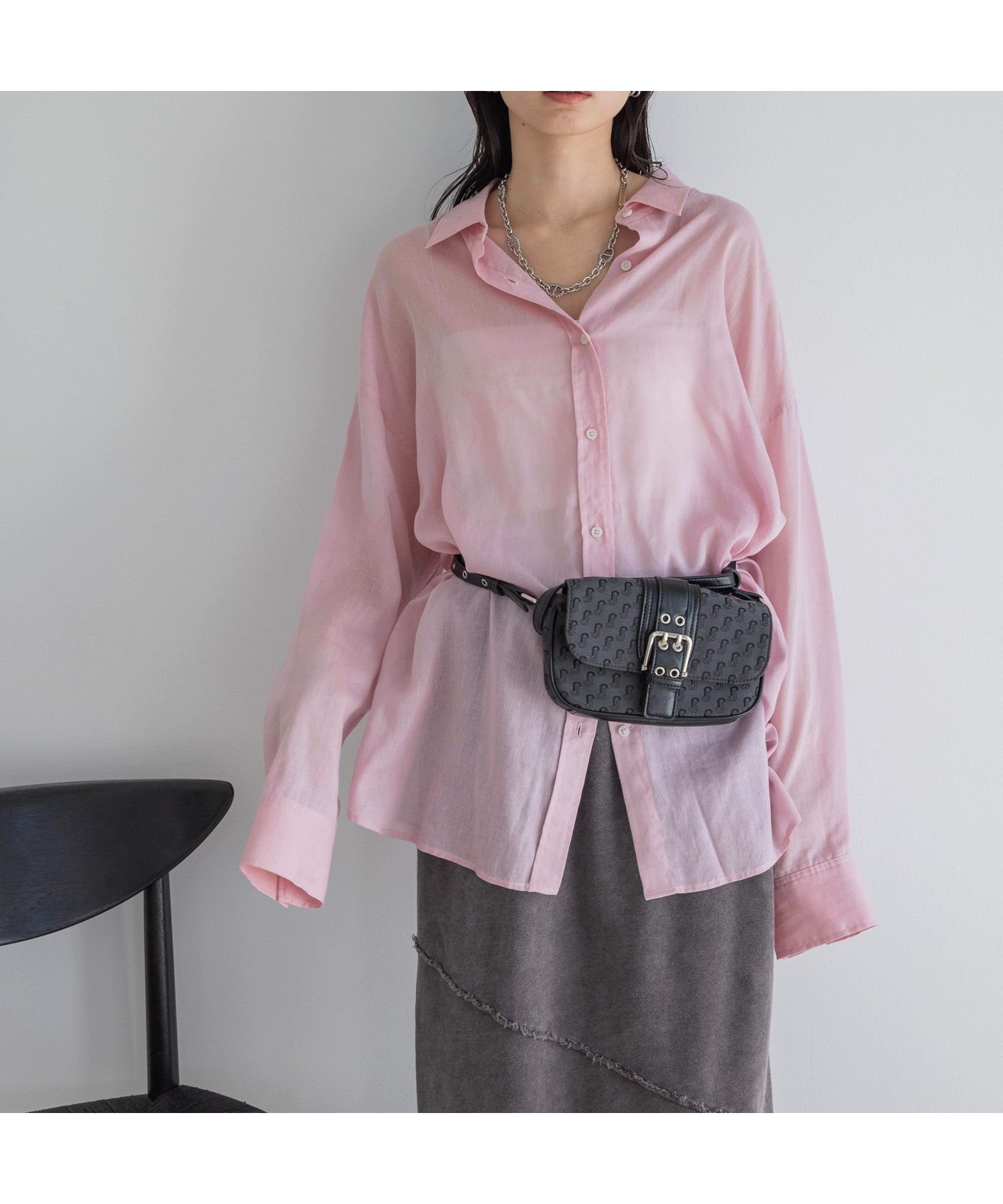 【ジーナシス/JEANASiS】のテンセルリネンシアーシャツ LS インテリア・キッズ・メンズ・レディースファッション・服の通販 founy(ファニー) 　ファッション　Fashion　レディースファッション　WOMEN　トップス・カットソー　Tops/Tshirt　シャツ/ブラウス　Shirts/Blouses　インナー　Inner　コンパクト　Compact　シアー　Sheer　シンプル　Simple　ジャケット　Jacket　ビッグ　Big　ビンテージ　Vintage　ボトム　Bottom　羽織　Haori　リネン　Linen　おすすめ　Recommend　ピンク|ID: prp329100004529416 ipo3291000000032024833
