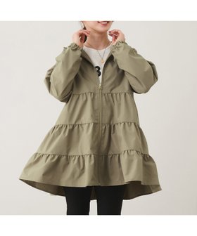 【ジャイロ/JAYRO】のティアードフードブルゾン 人気、トレンドファッション・服の通販 founy(ファニー) ファッション Fashion レディースファッション WOMEN アウター Coat Outerwear ブルゾン Blouson/Jackets ブルゾン Blouson ポケット Pocket ロング Long 春 Spring |ID:prp329100004529417