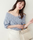 【ナチュラルクチュール/natural couture】の【WEB限定】アイレットカットレースクロスオフショルプルオーバー サックスブルー|ID: prp329100004529431 ipo3291000000032024890