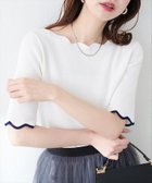 【ナチュラルクチュール/natural couture】の袖口配色スカラップ強撚ニット(5分袖) 人気、トレンドファッション・服の通販 founy(ファニー) ファッション Fashion レディースファッション WOMEN トップス・カットソー Tops/Tshirt ニット Knit Tops 2025年 2025 2025春夏・S/S Ss,Spring/Summer,2025 インナー Inner サロペット Overalls シンプル Simple スカラップ Scalloped thumbnail オフホワイト|ID: prp329100004529442 ipo3291000000032024931
