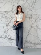 【スナイデル/SNIDEL】の【00サイズあり】Sustainableストレッチフレアデニムパンツ 人気、トレンドファッション・服の通販 founy(ファニー) ファッション Fashion レディースファッション Fashion for Women パンツ Pants & Trousers デニムパンツ・ジーンズ・美脚デニム Denim Jeans & Pants ウォッシュ Washed Finish エレガント 上品 Elegant ストレッチ Stretch, Stretchy Fabric デニム Denim, Jeans Material フレア Flare, Flared ポケット Pocket, Pocket Detail ヴィンテージ Vintage Style thumbnail BLK[009]|ID: prp329100004529835 ipo3291000000033057763