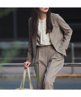 【ナチュラル ビューティー ベーシック/NATURAL BEAUTY BASIC】のリネンライク SETUP ノーカラージャケット 人気、トレンドファッション・服の通販 founy(ファニー) ファッション Fashion レディースファッション WOMEN アウター Coat Outerwear ジャケット Jackets ノーカラージャケット No Collar Leather Jackets シェイプ Shape ジャケット Jacket スーツ Suit セットアップ Set Up ダブル Double ワイド Wide 人気 Popularity 夏 Summer 春 Spring |ID:prp329100004529843