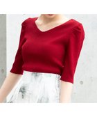 【ミッシュマッシュ/MISCH MASCH】の【2024春夏新作】ベーシック5分袖タックリブニット/MM428304 人気、トレンドファッション・服の通販 founy(ファニー) ファッション Fashion レディースファッション WOMEN トップス・カットソー Tops/Tshirt ニット Knit Tops 2024年 2024 2024春夏・S/S Ss,Spring/Summer,2024 ショルダー Shoulder ベーシック Basic エレガント 上品 Elegant 夏 Summer 春 Spring S/S・春夏 Ss・Spring/Summer thumbnail レッド|ID: prp329100004529845 ipo3291000000032295927
