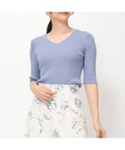 【ミッシュマッシュ/MISCH MASCH】の【2024春夏新作】ベーシック5分袖タックリブニット/MM428304 人気、トレンドファッション・服の通販 founy(ファニー) ファッション Fashion レディースファッション WOMEN トップス・カットソー Tops/Tshirt ニット Knit Tops 2024年 2024 2024春夏・S/S Ss,Spring/Summer,2024 ショルダー Shoulder ベーシック Basic エレガント 上品 Elegant 夏 Summer 春 Spring S/S・春夏 Ss・Spring/Summer thumbnail ブルー|ID: prp329100004529845 ipo3291000000032295929