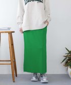 【ローリーズファーム/LOWRYS FARM】の【ロング丈販売開始】カットリブタイトスカート WEB限定グリーン|ID: prp329100004529848 ipo3291000000034568845