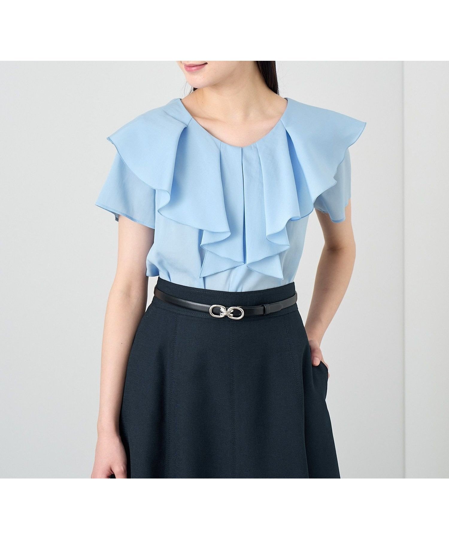【アナイ/ANAYI】のシアーオーガンジーラッフル ブラウス 人気、トレンドファッション・服の通販 founy(ファニー) 　ファッション　Fashion　レディースファッション　WOMEN　トップス・カットソー　Tops/Tshirt　シャツ/ブラウス　Shirts/Blouses　オーガンジー　Organdy　シアー　Sheer　スマート　Smart　定番　Standard　再入荷　Restock/Back In Stock/Re Arrival　夏　Summer　 other-1|ID: prp329100004529855 ipo3291000000032026972