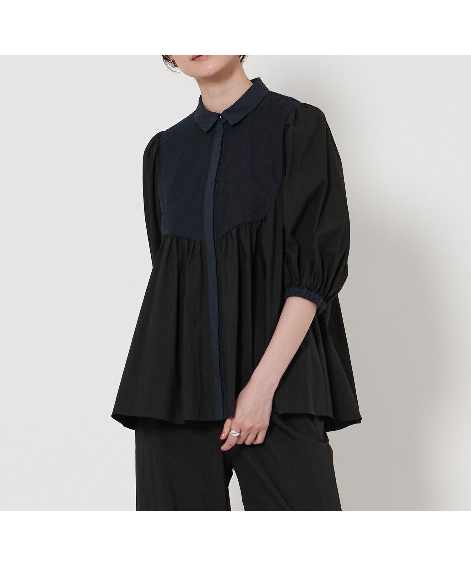 【ユナイテッドアローズ/UNITED ARROWS】のエンブロイダリー ショートスリーブ ブラウス インテリア・キッズ・メンズ・レディースファッション・服の通販 founy(ファニー) 　ファッション　Fashion　レディースファッション　Fashion for Women　トップス・カットソー　Cut & Sew Tops　シャツ・ブラウス・オフィスカジュアル　Elegant Blouses & Button-Ups　エンブロイダリー　Embroidery Design　ヴィンテージ　Vintage Style　ギャザー　Gathered, Ruffled　ショート　Short, Short Length　ストレート　Straight, Straight Cut　スリーブ　Sleeve, Long Sleeve / Short Sleeve　セットアップ　Set-Up, Coordinated Outfit　タンブラー　Tumbler, Travel Mug　パイピング　Piping, Trim Design　ヨーク　Yoke, Yoke Design　おすすめ　Recommended / Our Picks　BLACK|ID: prp329100004529875 ipo3291000000033085251
